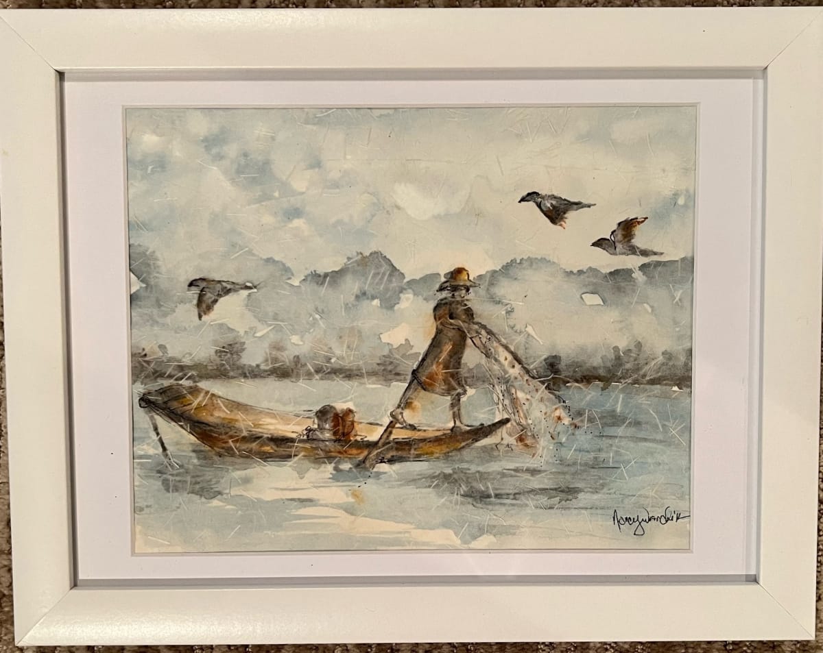 Inle Lake Fisherman by Nancy Wanchik 
