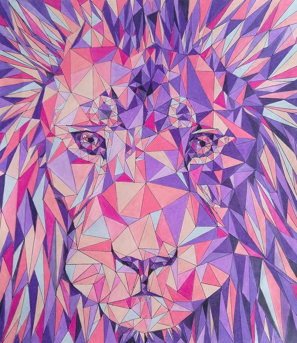 Lion Mosaic by Kelsey White 