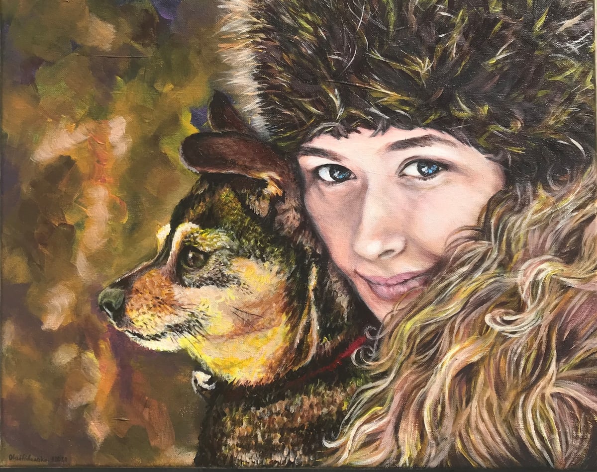 Girl with a Dog by Ola Widawska 