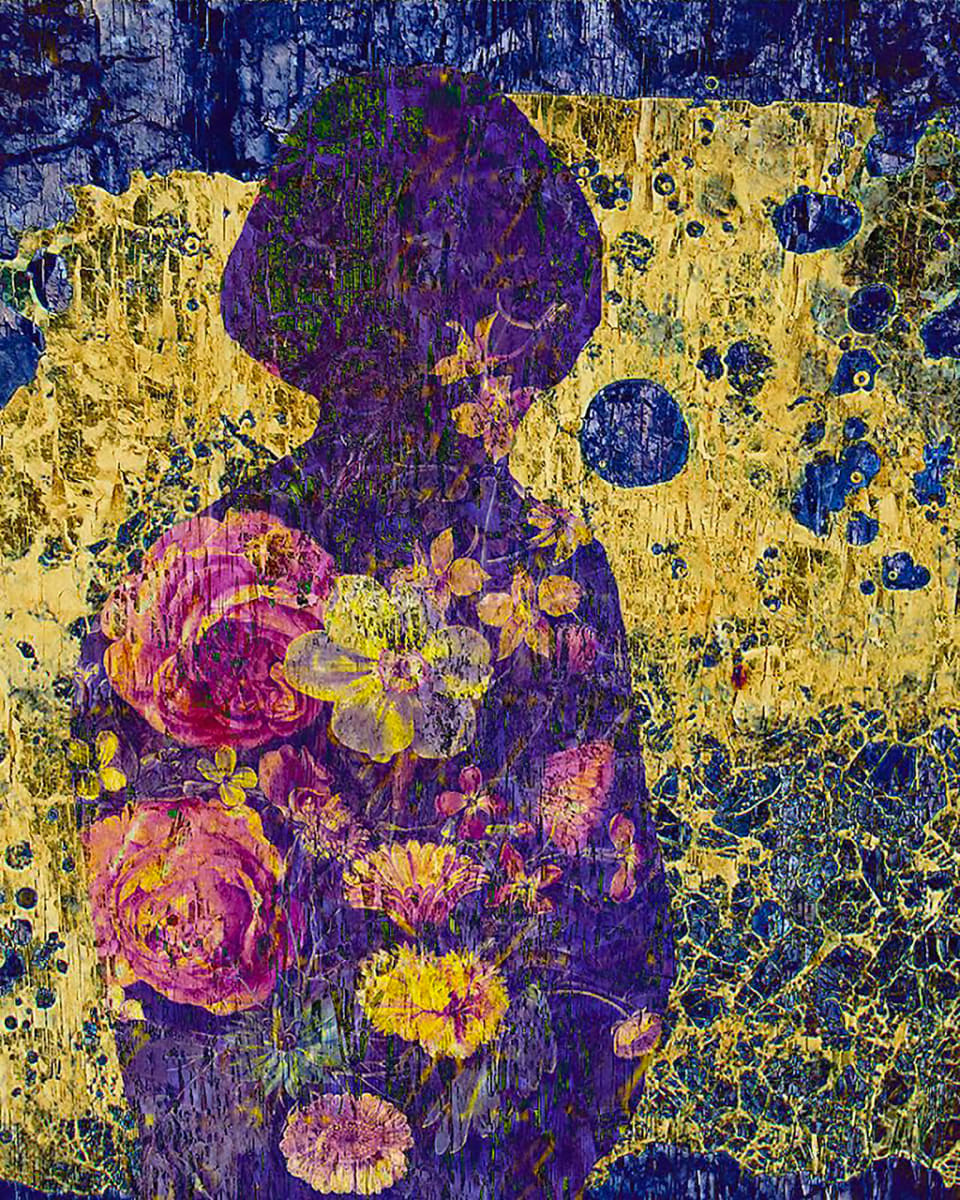 Self-Portrait With Flowers by Elizabeth Wood 