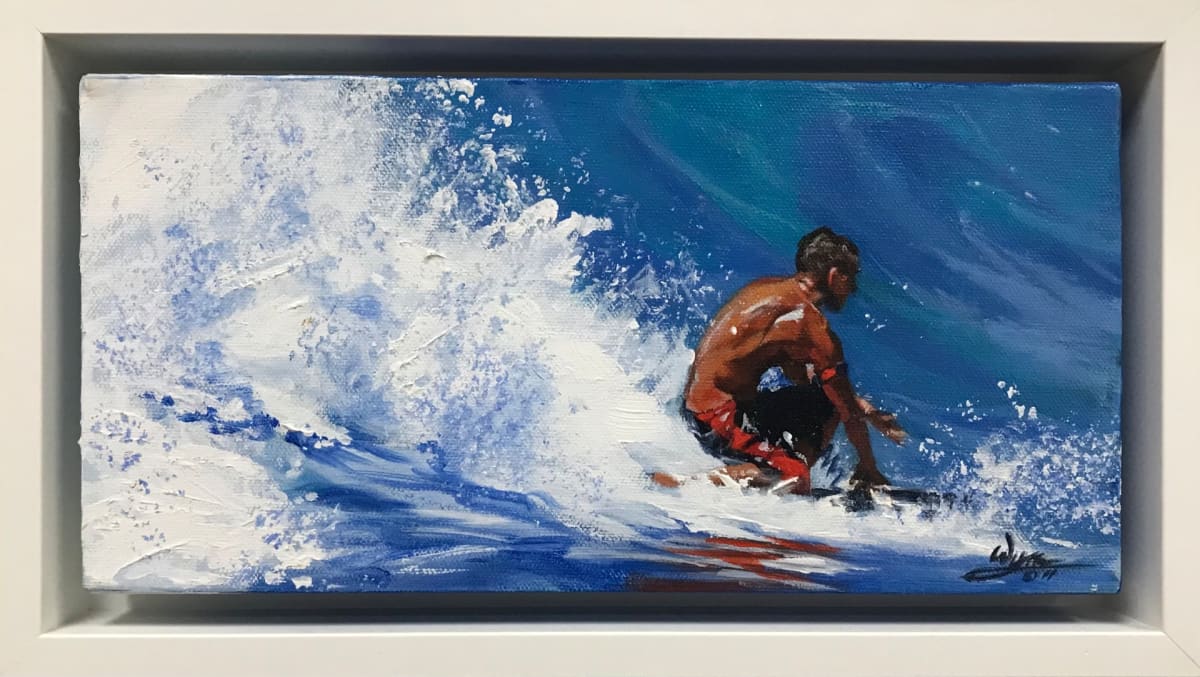 Kneeboarder - Acrylic by Michelle Wynn 