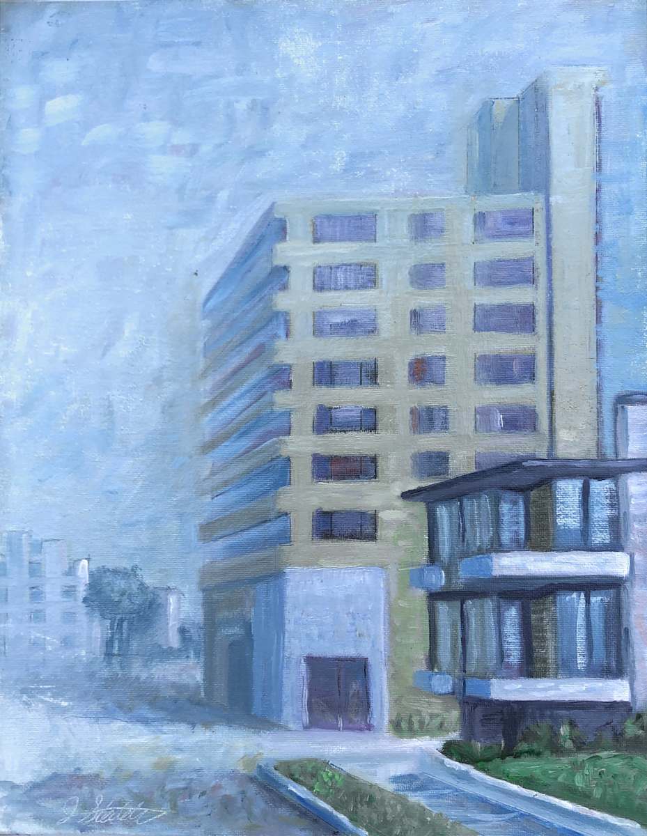 Foggy Esplanade by John J Stalder 