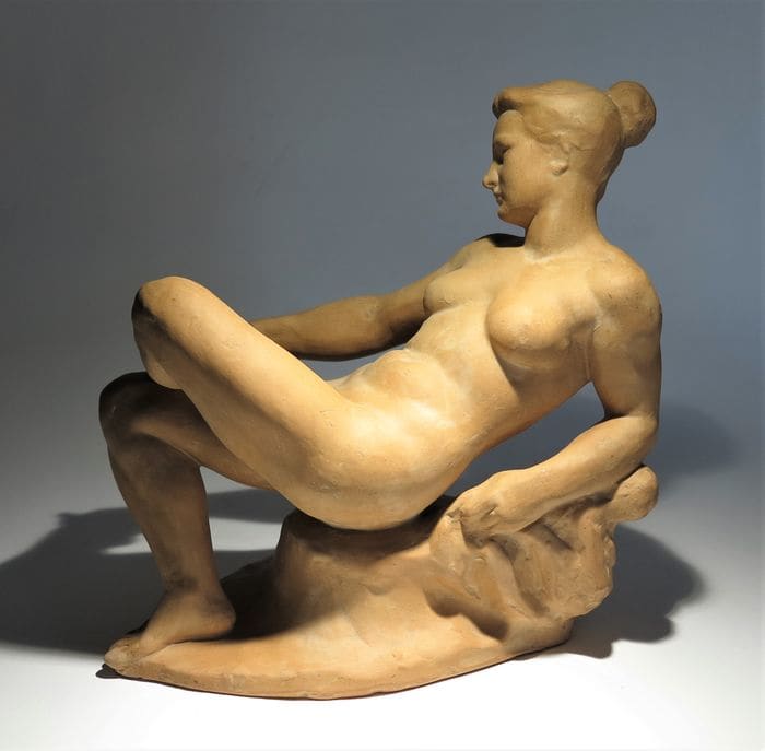 Reclining nude by Jenő Grantner  Image: Reclining nude