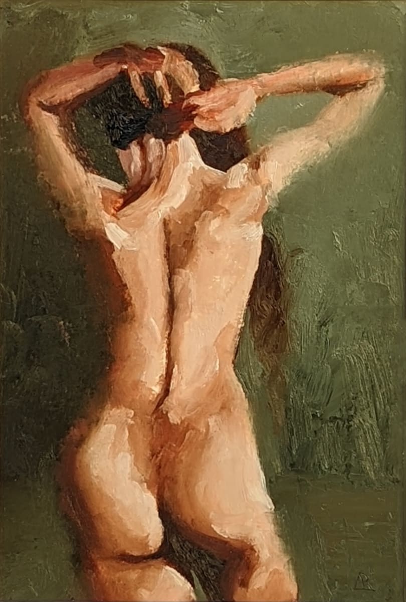 Nude in green by André Romijn  Image: Nude in green