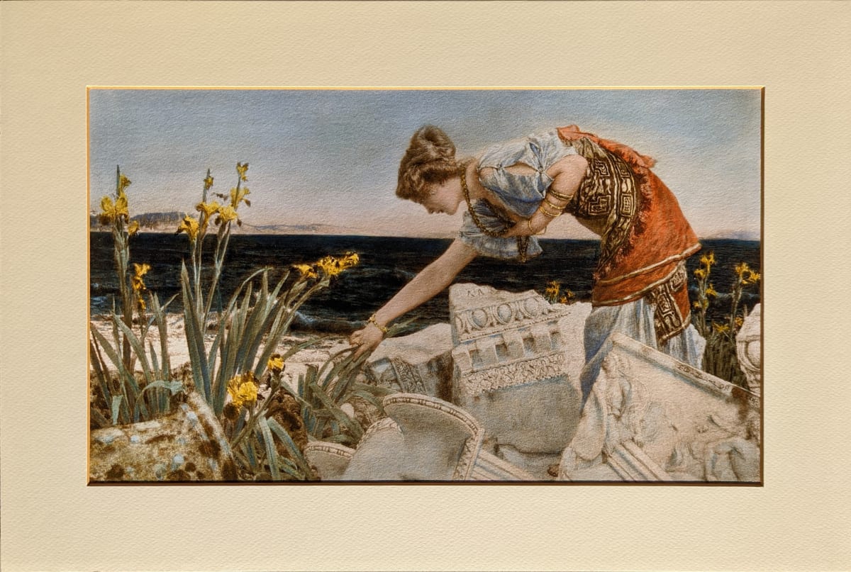 Among the Ruins after Alma-Tadema by Sir Lawrence Alma-Tadema, O.M., R.A.  Image: Among the Ruins after Alma-Tadema without frame