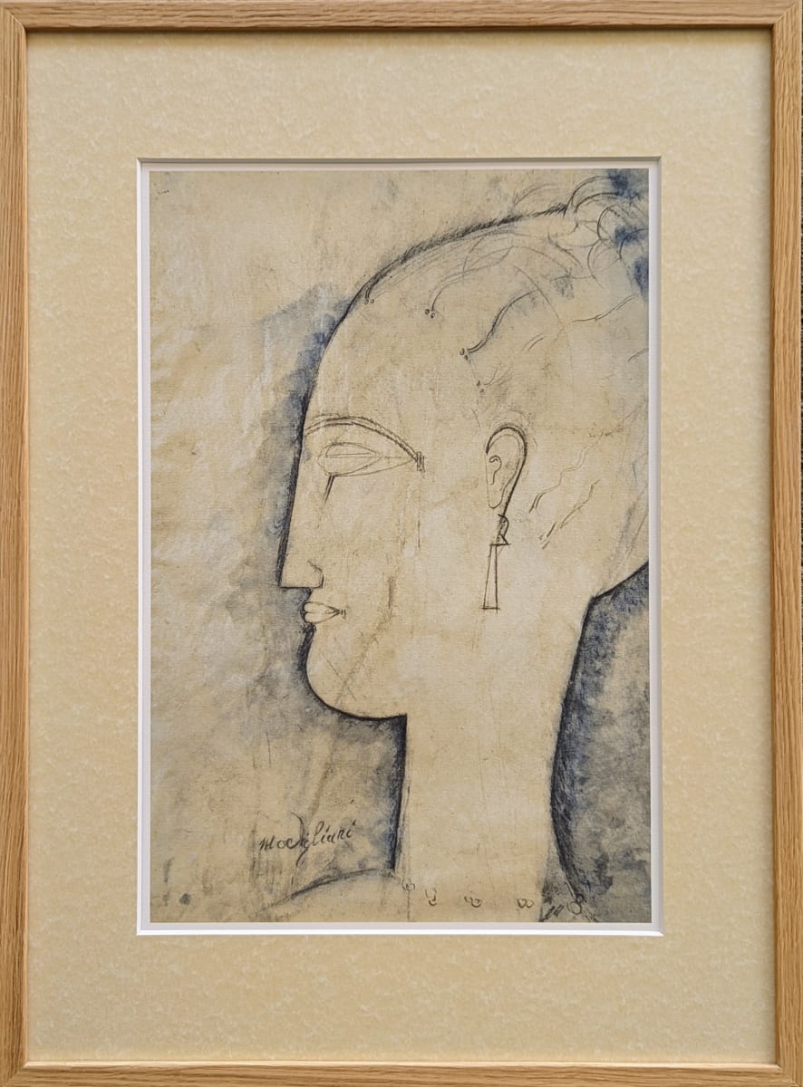 Head of caryatid, after Modigliani by Amedeo Modigliani  Image: Head of caryatid