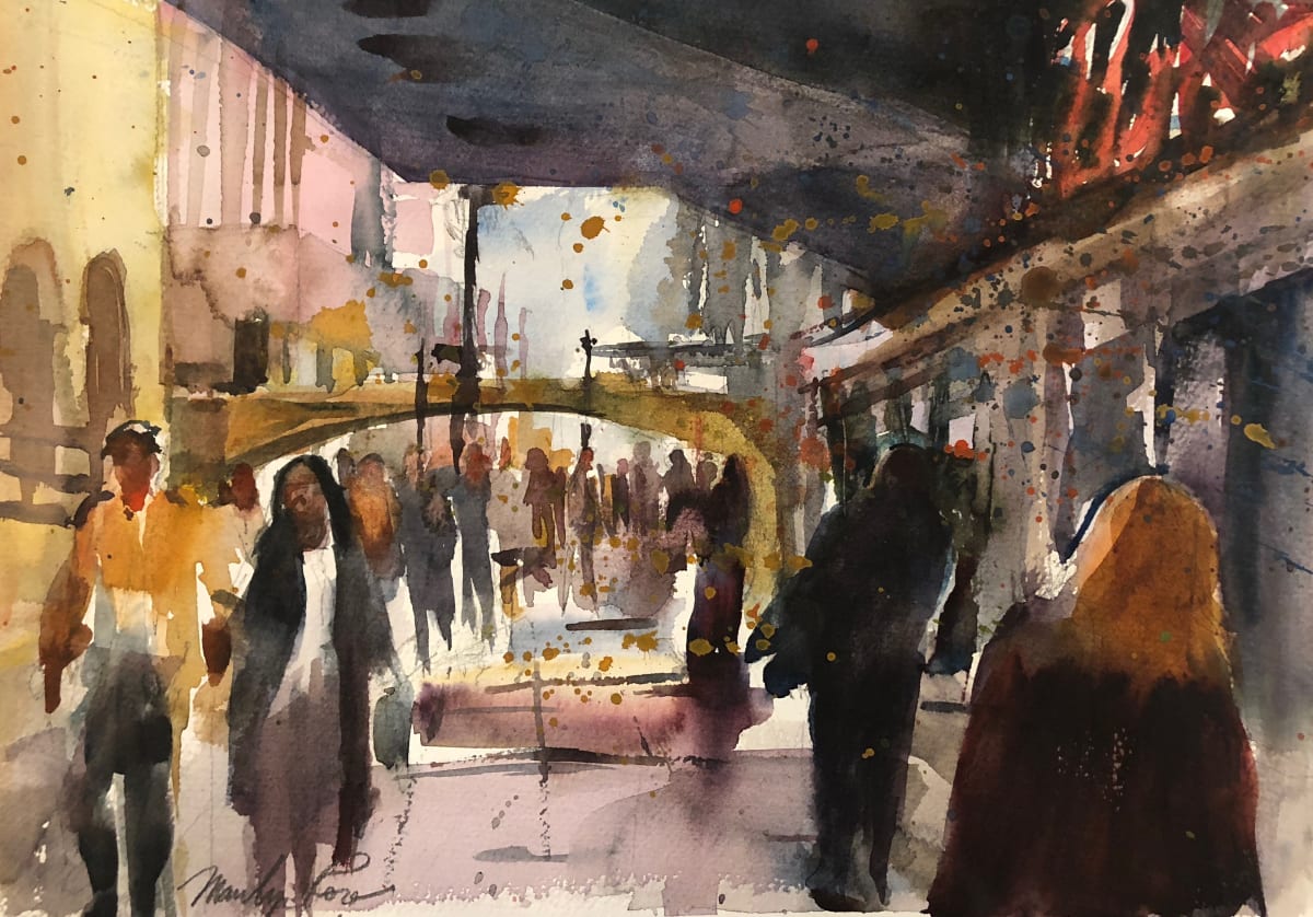 In a Hurry by Marilyn Rose  Image: Original Watercolor