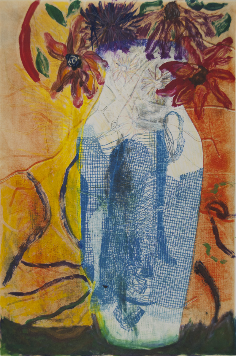 Bouquet in Blue Vase by Casey Blanchard, Jennie Kristel 