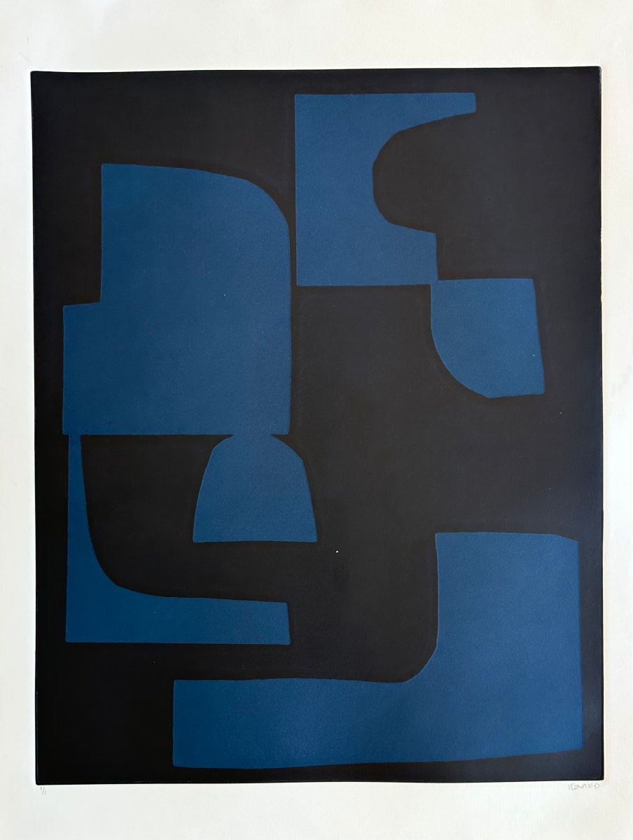 Blue composition No. 1 by Kippi Leonard Art Studio 