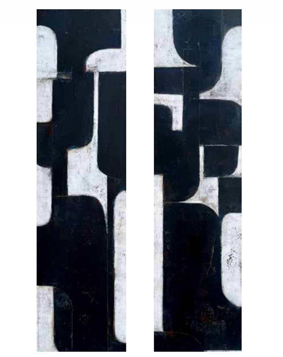 Quiet Architecture diptych by Kippi Leonard Art Studio 