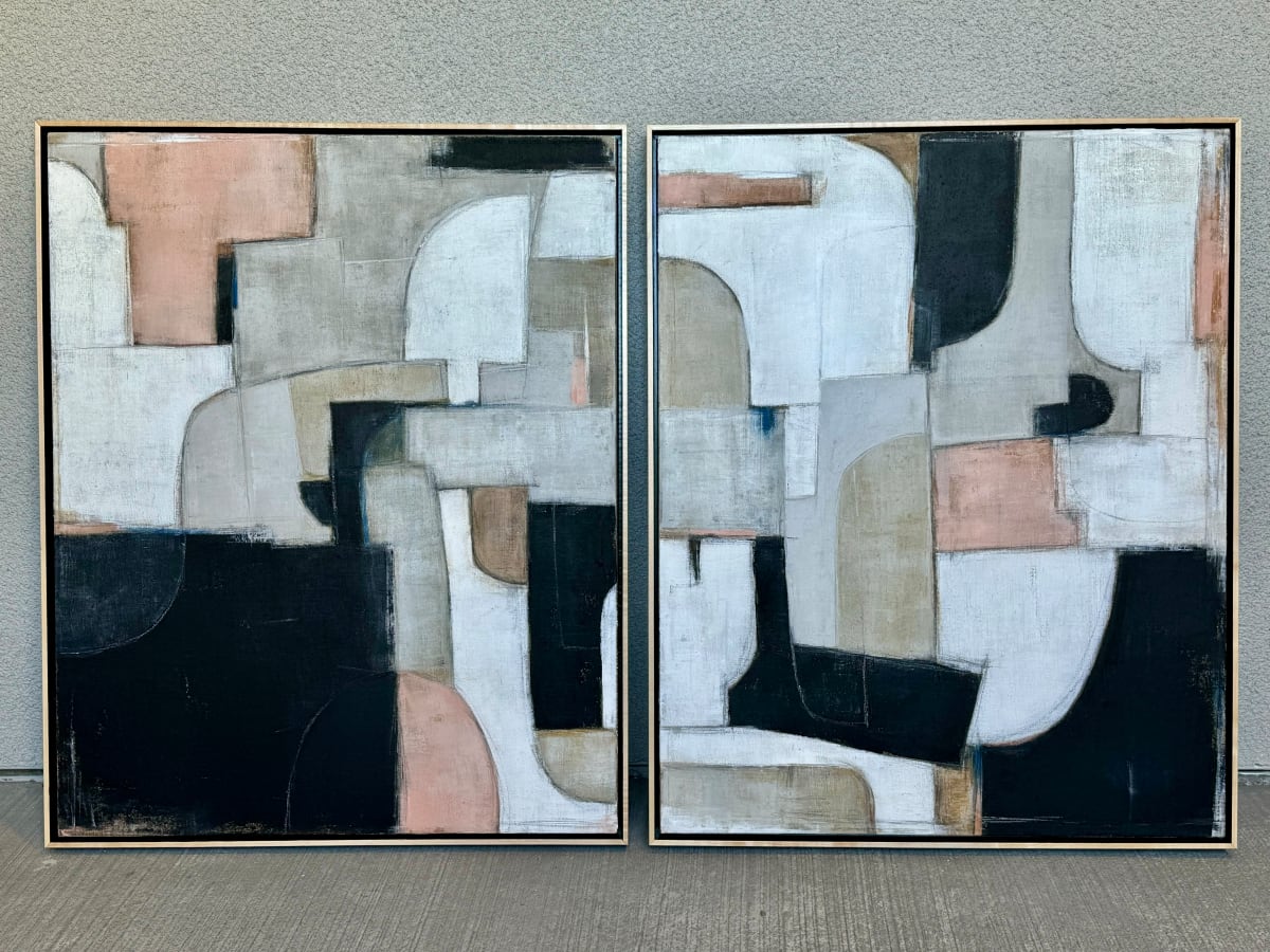 Table for two  | diptych by Kippi Leonard Art Studio 