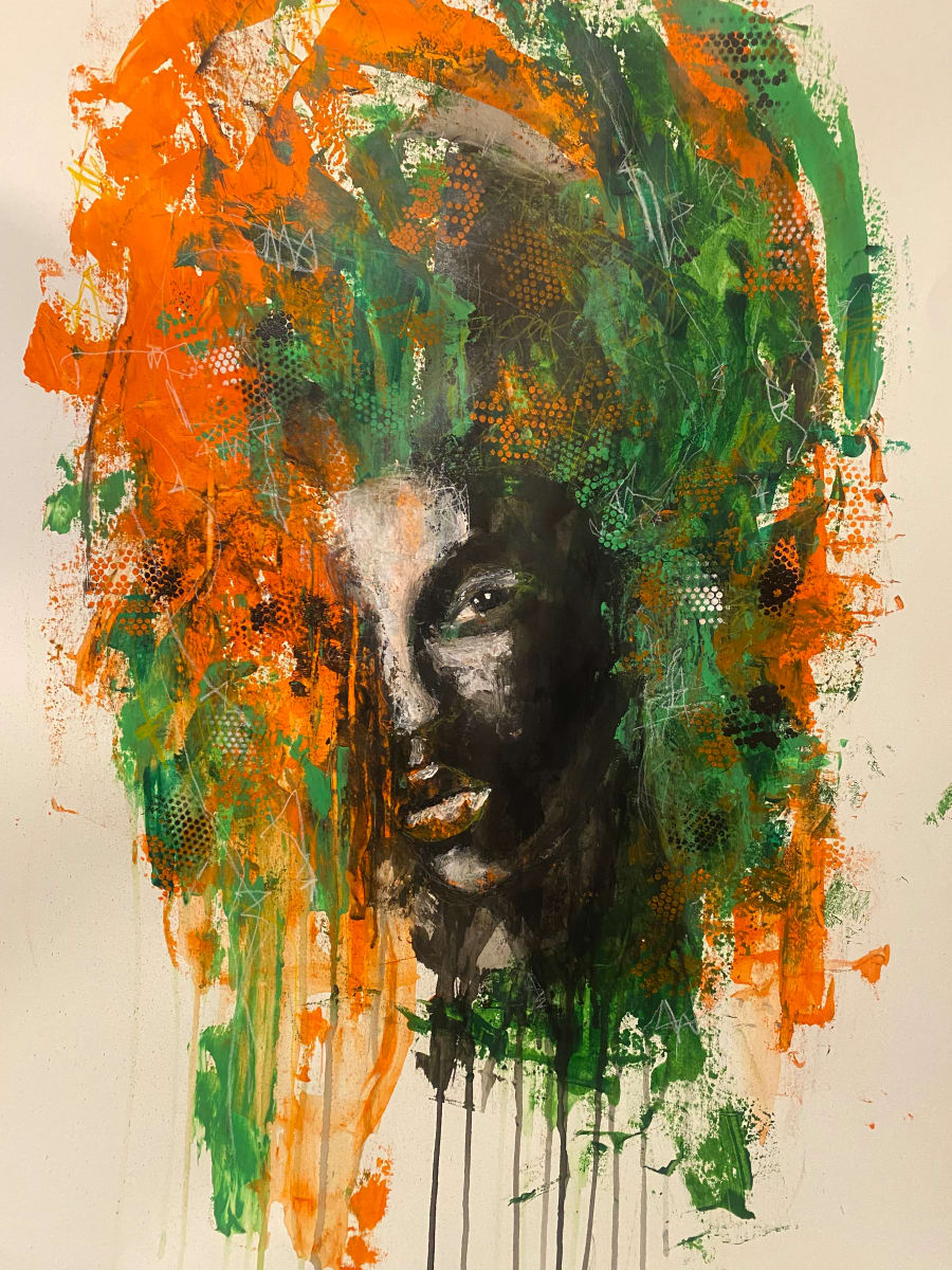 orange green face (original) by Chris McMurry 