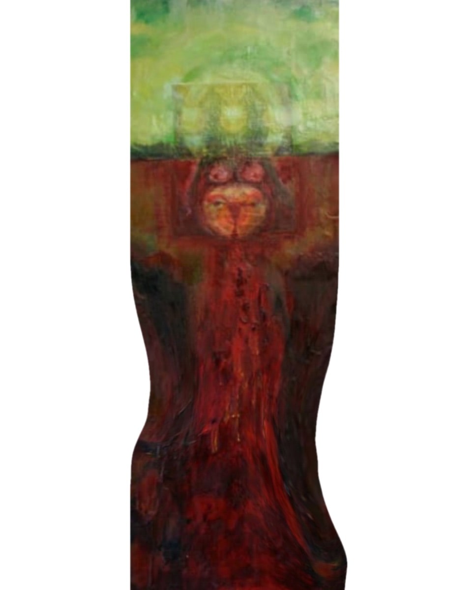 Blood of Mother Earth  Image: Encaustic and oil on wood 