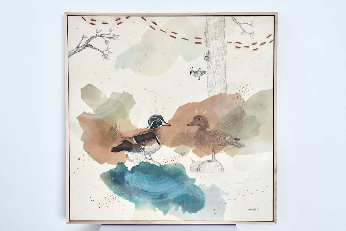 Wood Duck, Colorful Climbers by Alicia Hauff Studio 