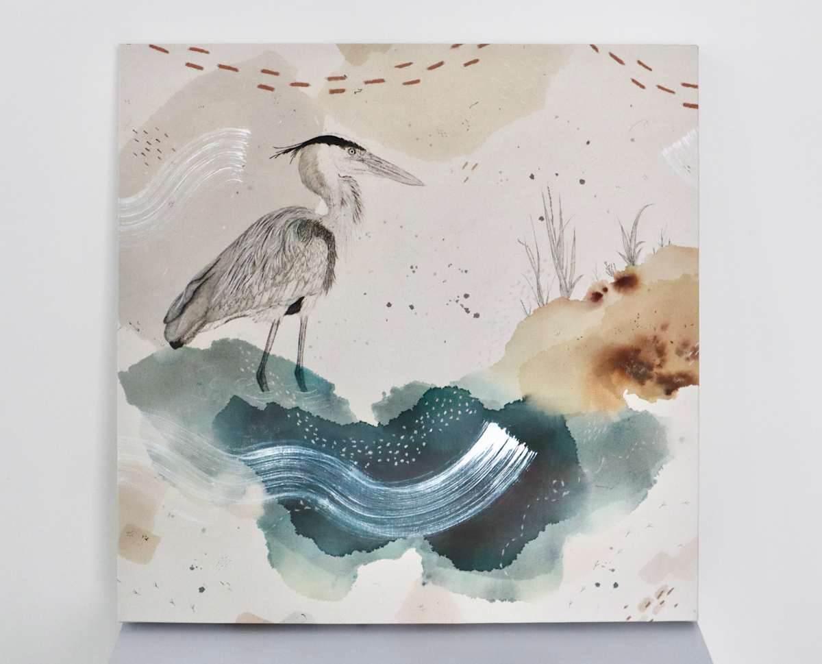 Great Blue Heron Canvas Print by Alicia Hauff Studio 