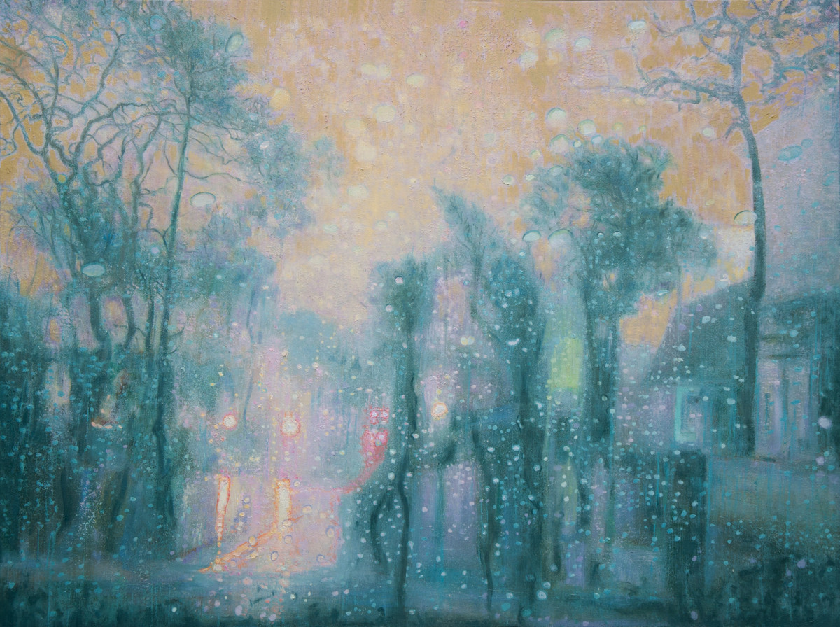 Late Day City Rain by Katherine Kean 
