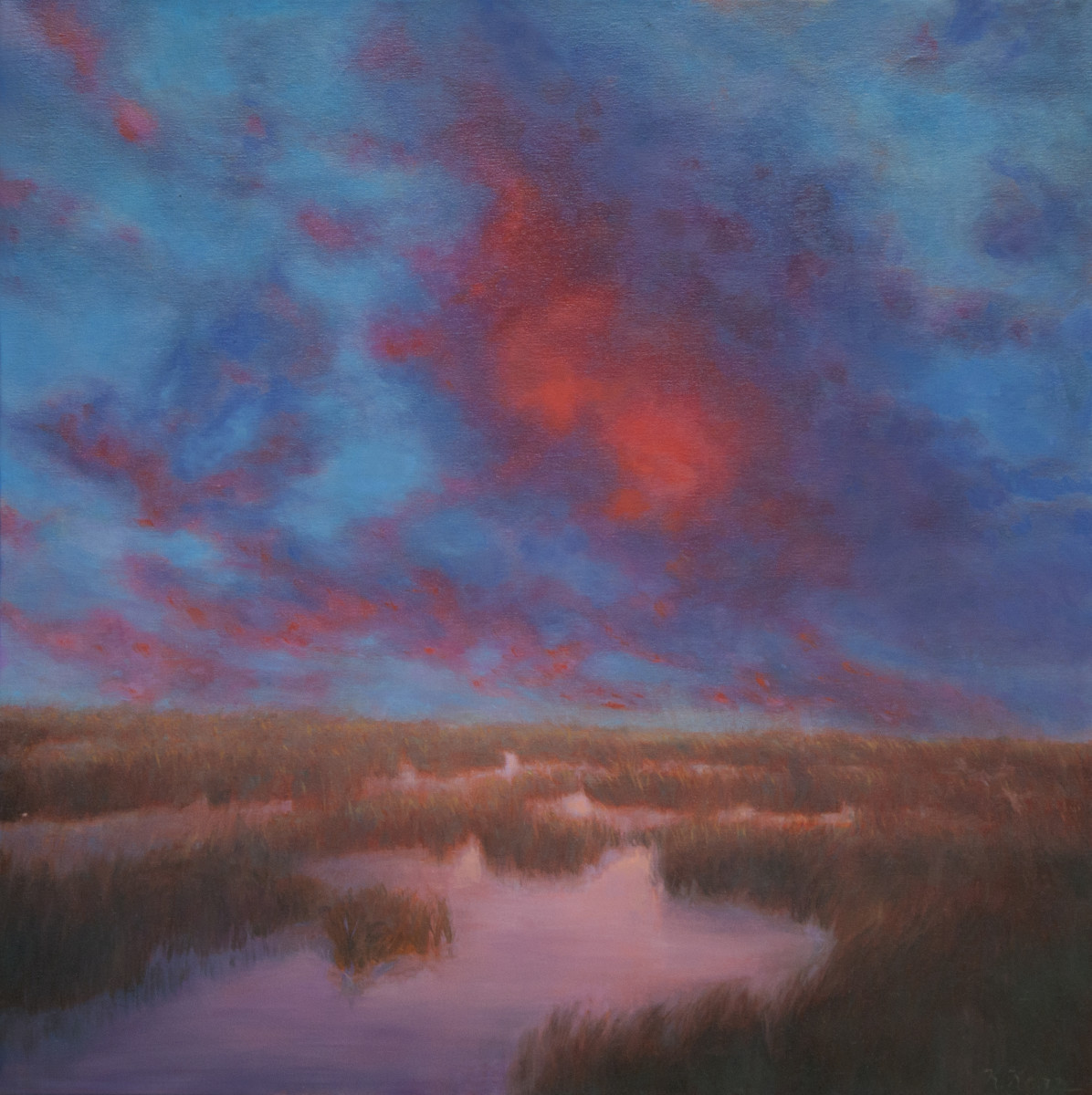 Marsh Dusk Glow by Katherine Kean 