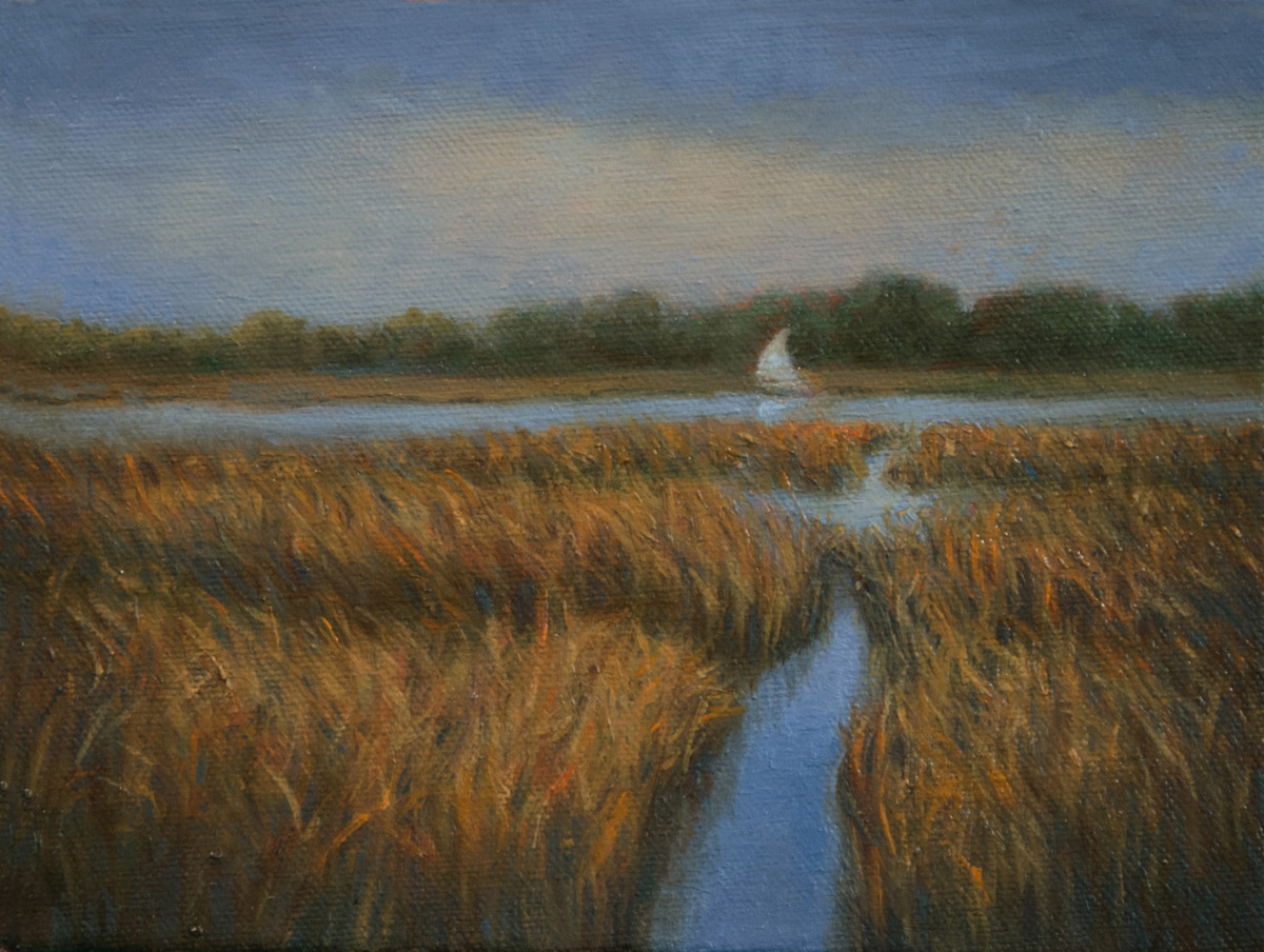 Small Boat on the Great Marsh by Katherine Kean 
