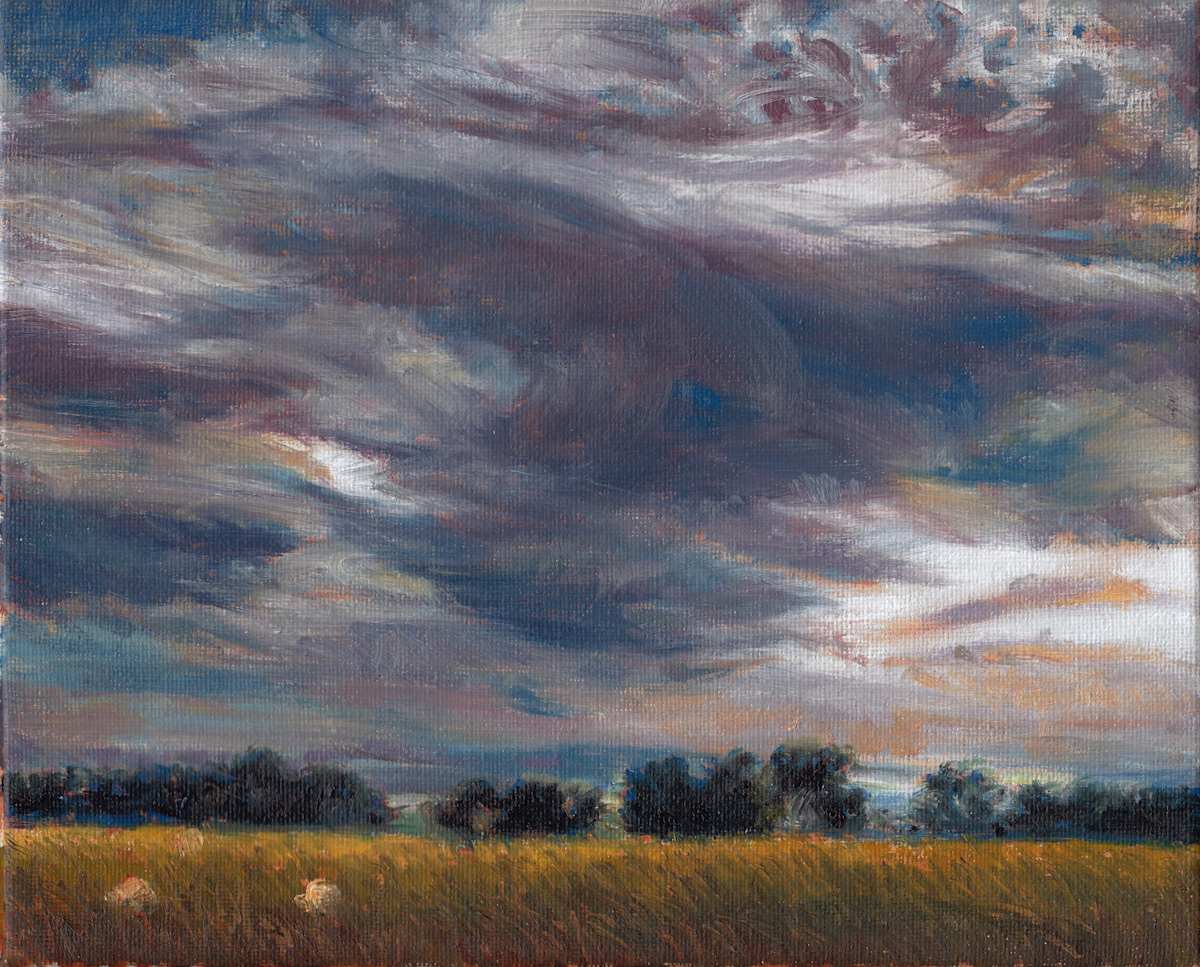 Scotland Clouds, Field, Sheep Study by Katherine Kean, Image 1.