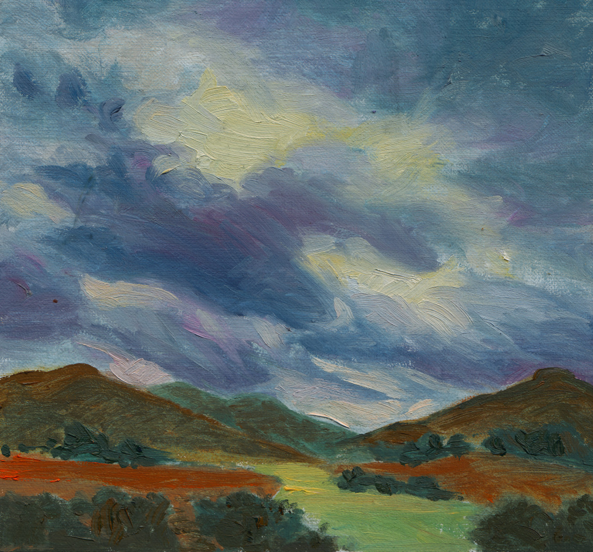 Scotland Clouds and Valley Study by Katherine Kean 