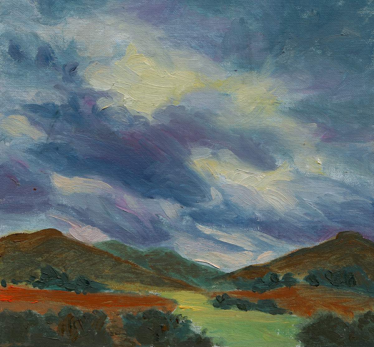 Scotland Clouds and Valley Study by Katherine Kean, Image 1.