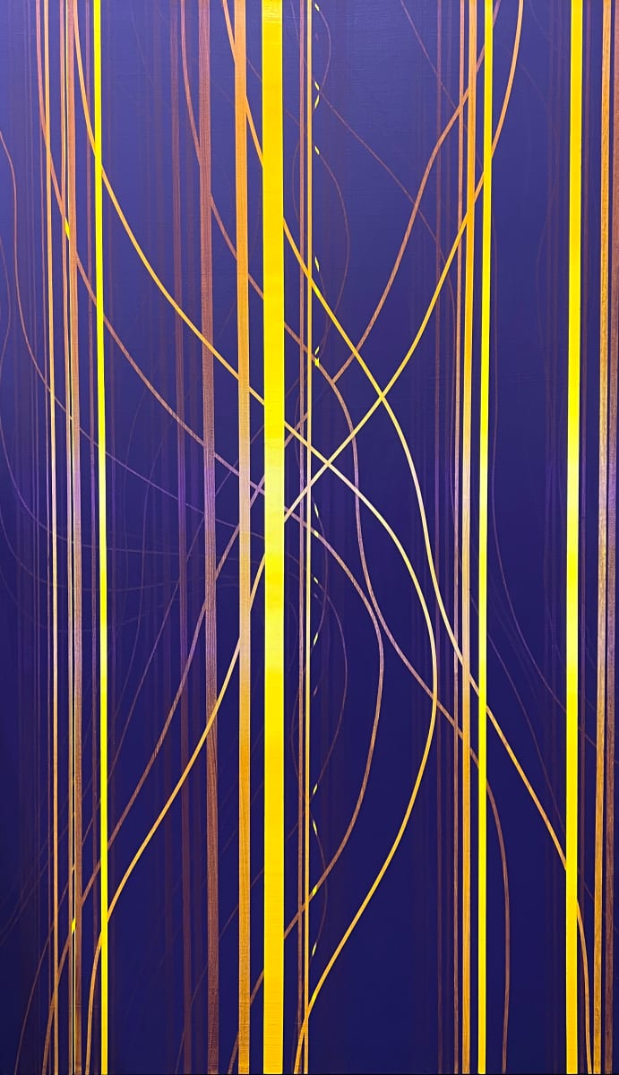 Untitled in Cadmium and Dioxazine by Alicia Philley 