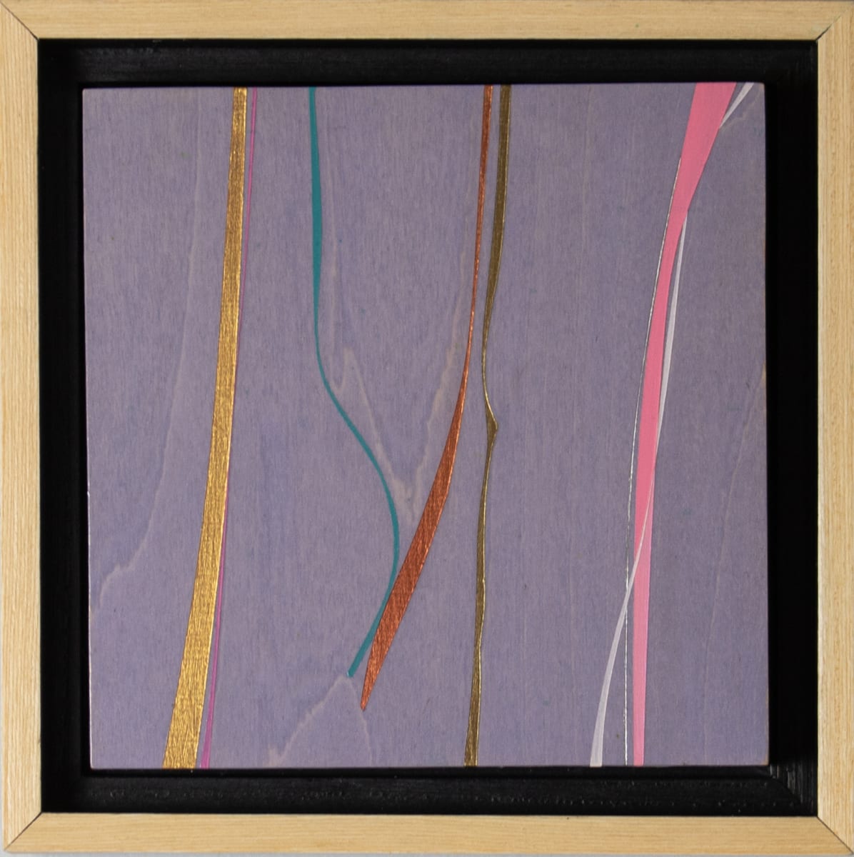 Violet Dusk IV (or c) by Alicia Philley  Image: Painting includes natural wood floating frame