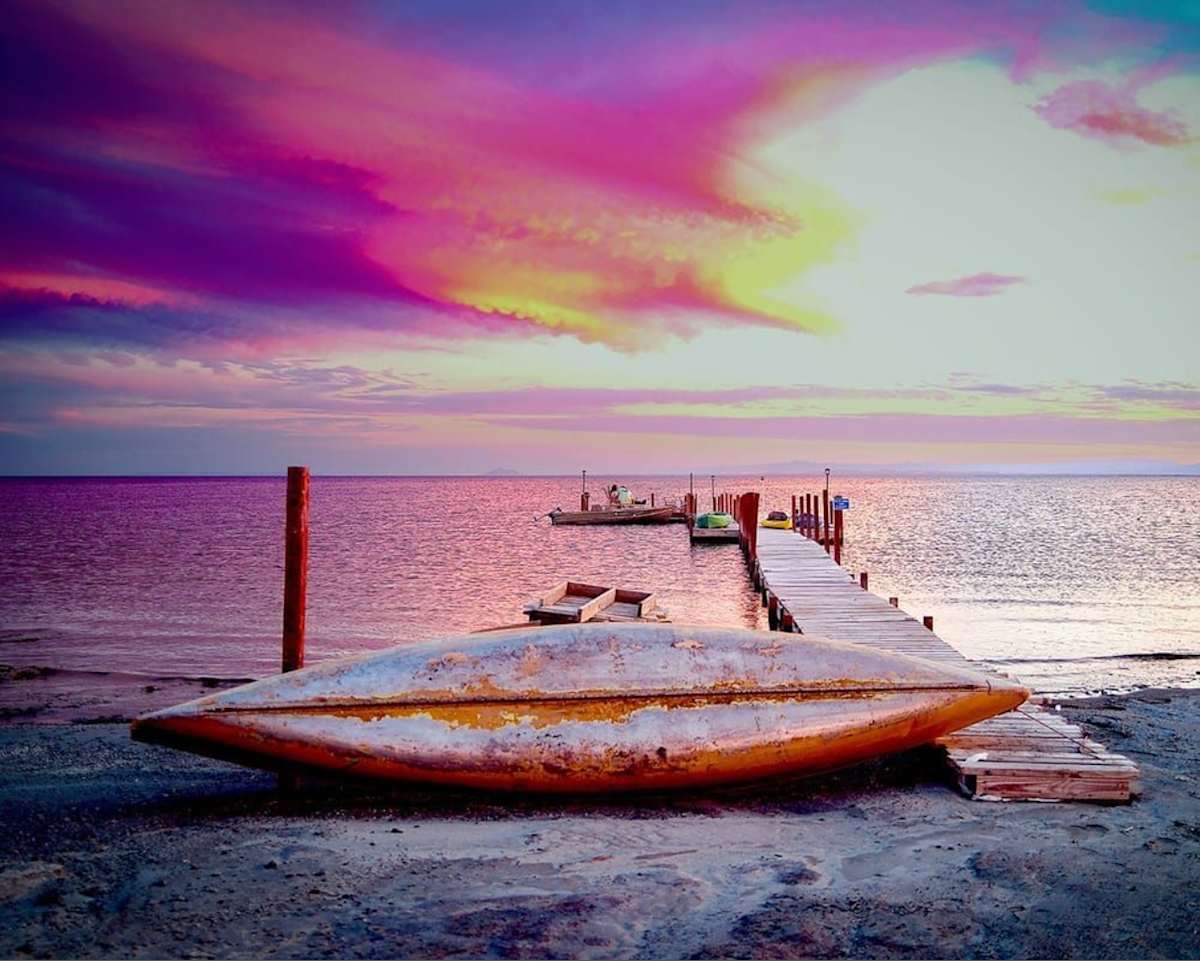 Kayak At Sunset by Xan Blood Walker, Image 1.