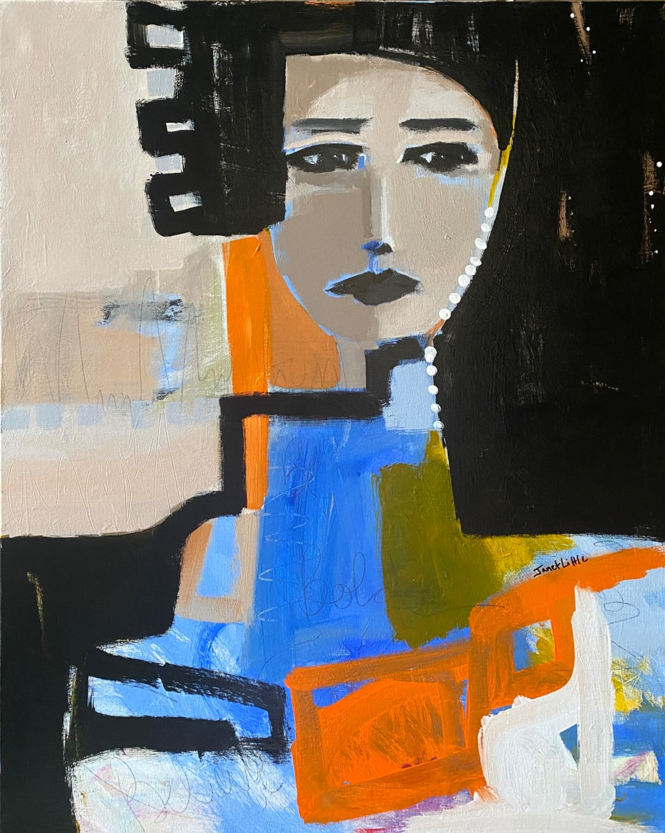 Moody Blue by Janet Little Art 