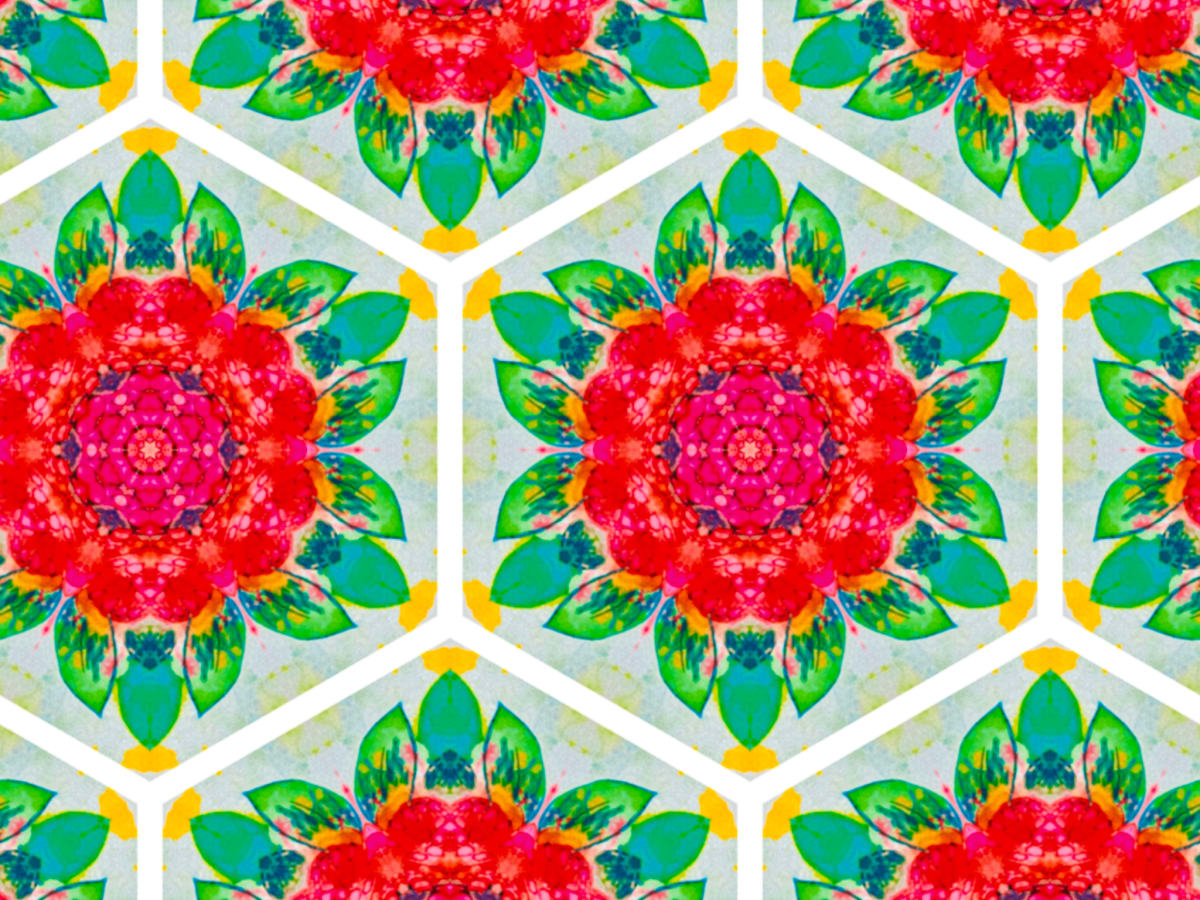 Happy Flower Kaleidoscope by Eileen Backman 