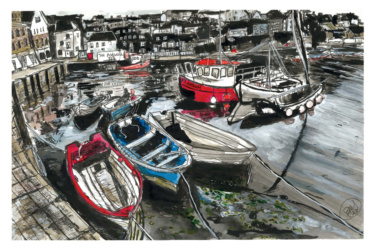 Boats at the Harbor by Eileen Backman  Image: Boats at the Harbor