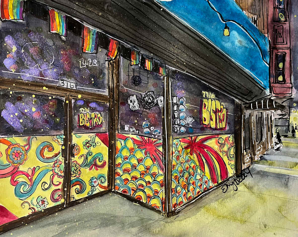 The Bistro at Night by Eileen Backman 