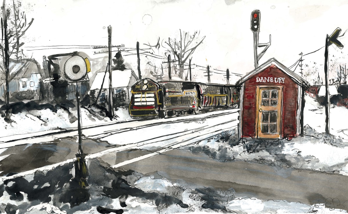 Old Danbury Train by Eileen Backman  Image: SOLD