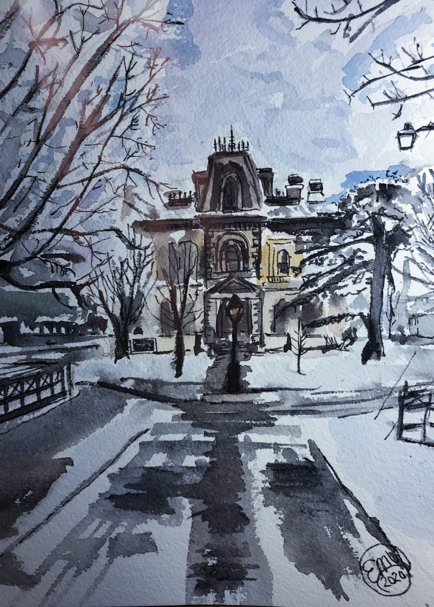 David Davis Mansion in Winter 