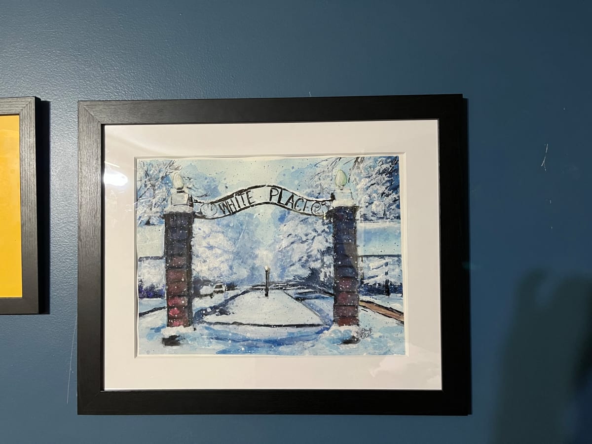 White Place Watercolor Winter by Eileen Backman  Image: White Place, Bloomington, Illinois