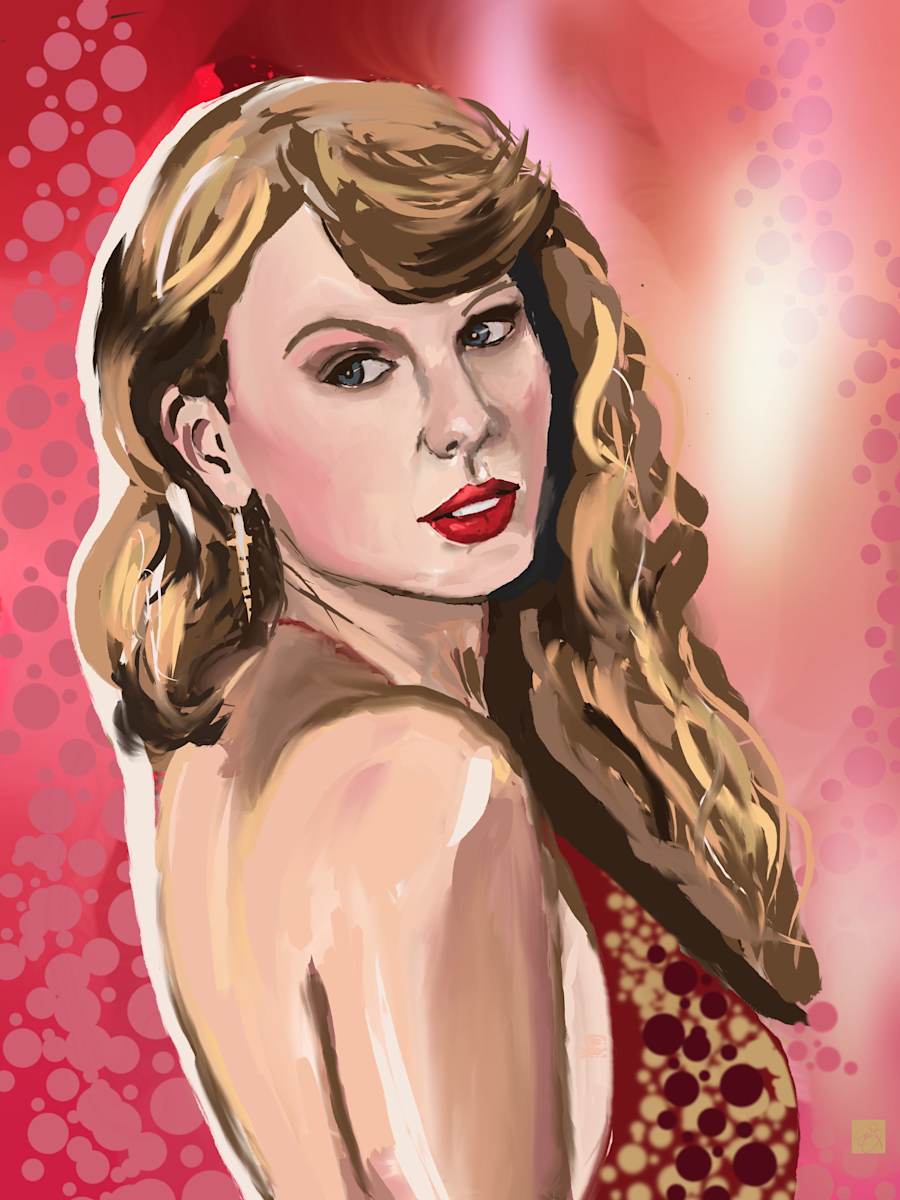 Taylor Swift 2 (Digital Portraits) by Eileen Backman, Image 3.