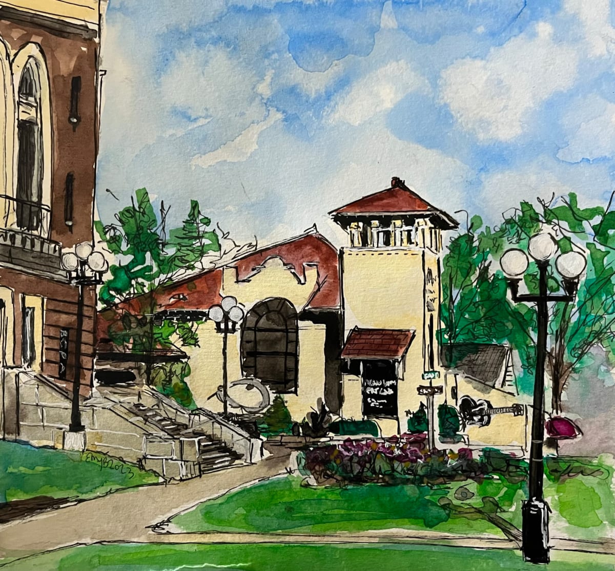 McLean County Art Center (West View) by Eileen Backman, Image 1.