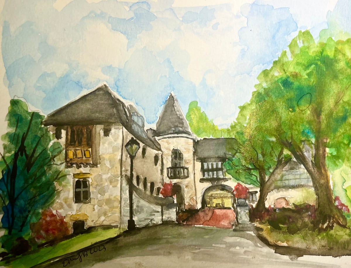 Ewing Manor (Watercolor) by Eileen Backman 