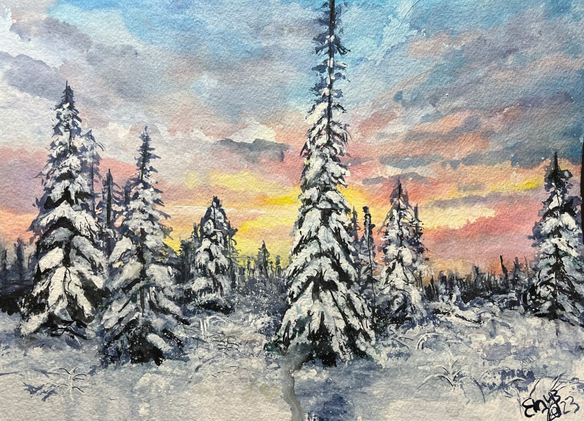Watercolor Winter by Eileen Backman 