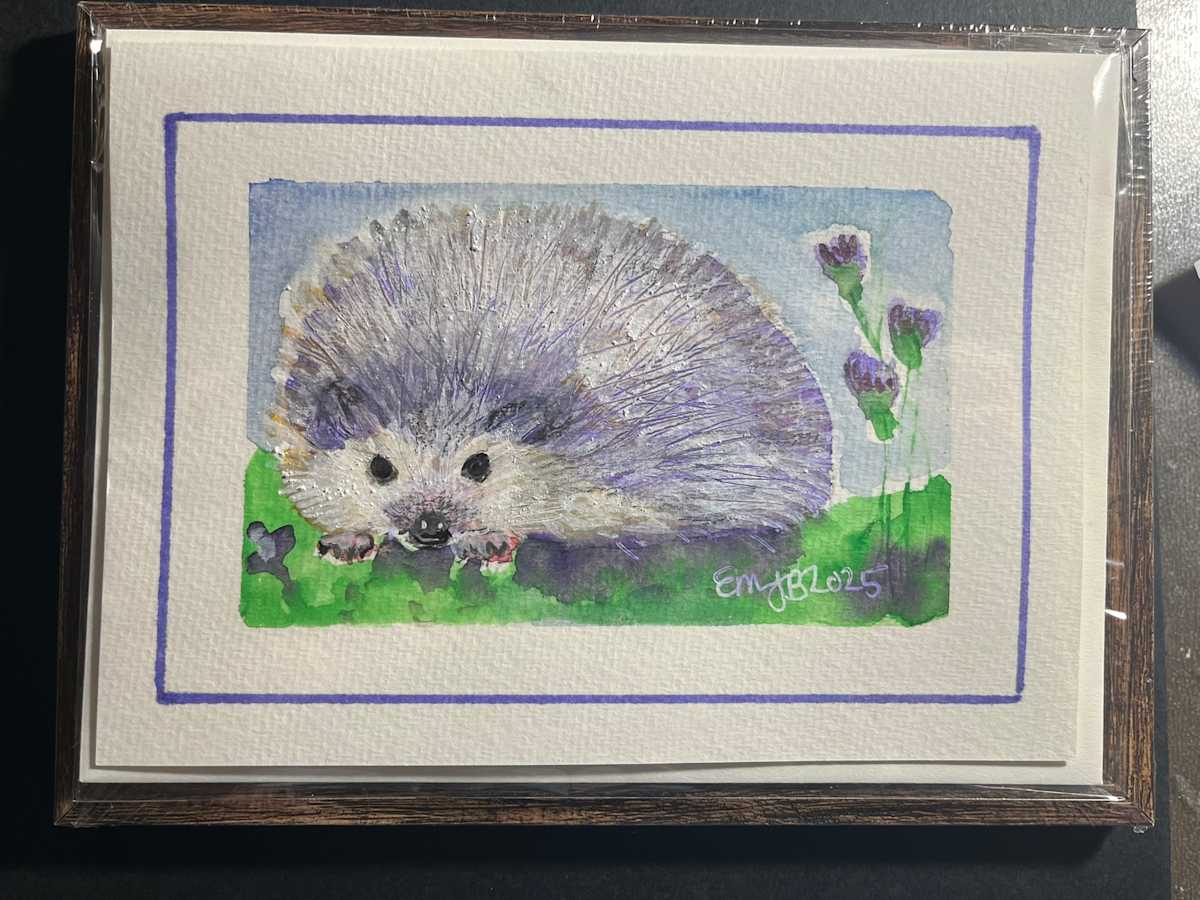 Hedgehog (Greeting Card and Frame) by Eileen Backman, Image 10.