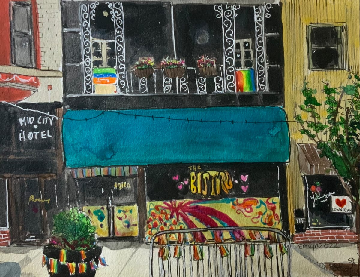 The Bistro (ink) by Eileen Backman, Image 1.