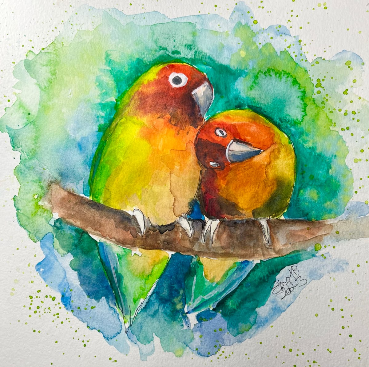 Parrot Pair by Eileen Backman 