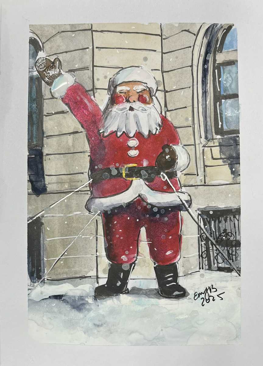 Santa on the Square by Eileen Backman 