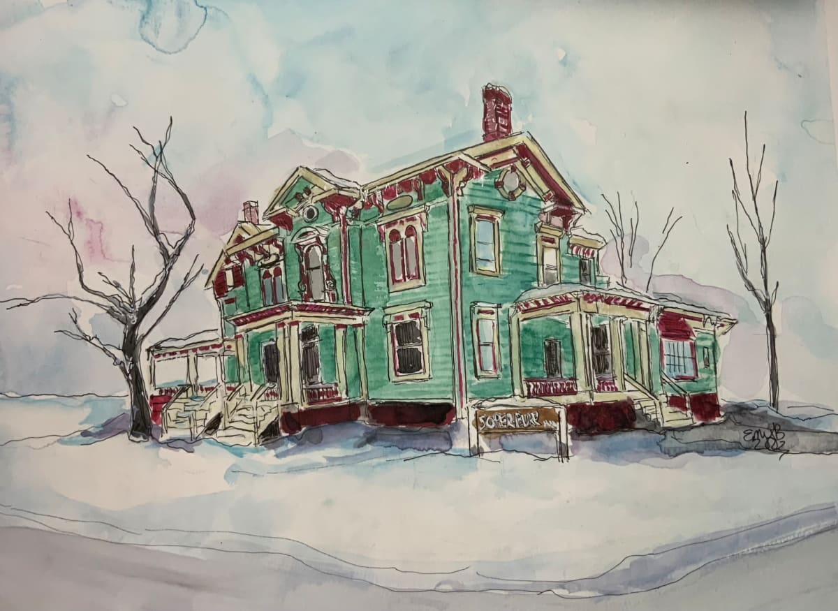 Sopburn House Winter by Eileen Backman 