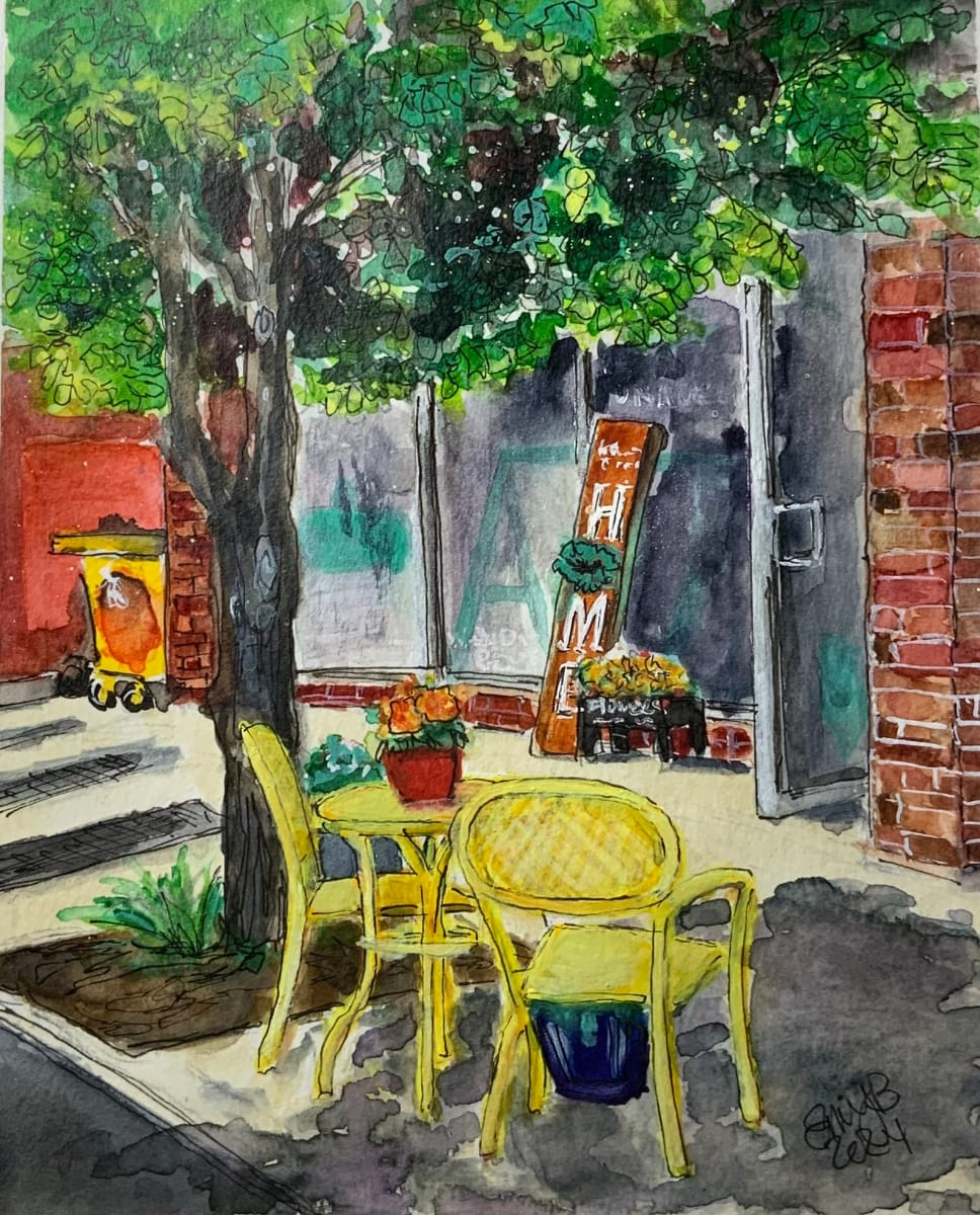 Yellow Bistro Set by Eileen Backman 