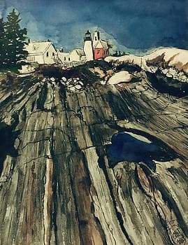 Lighthouse at Permaquid Point by Eileen Backman  Image: Lighthouse at Permaquid Point