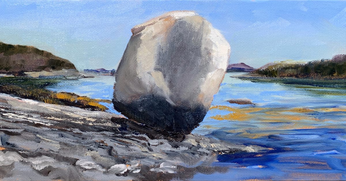 Balance Rock, Bar Harbor by Joan Vienot 