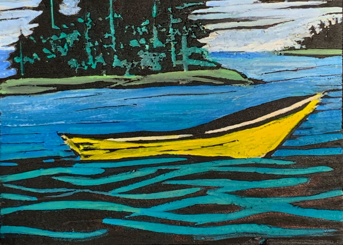 Dory Woodcut Printing Block by Joan Vienot, Image 1.