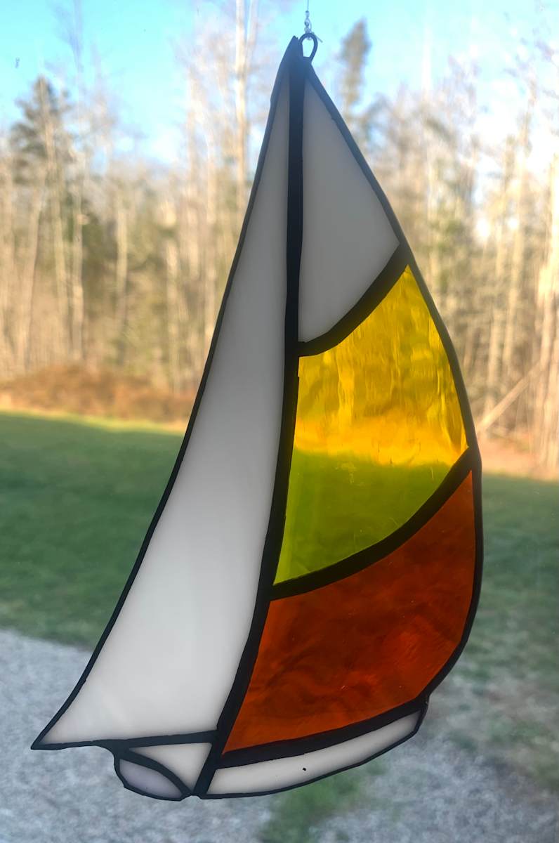 Glass Sailboat by Joan Vienot 