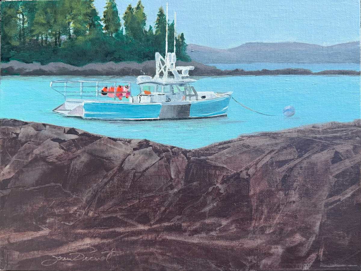 Lobster Boat in Safe Harbor by Joan Vienot, Image 1.